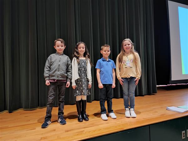  Mrs. Dell'Aglio's first grade students presented at the April 27, 2022 Board of Education Meeting