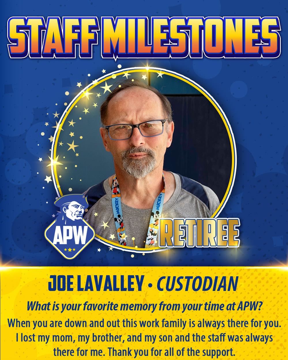 2024 Retiree Joe LaValley