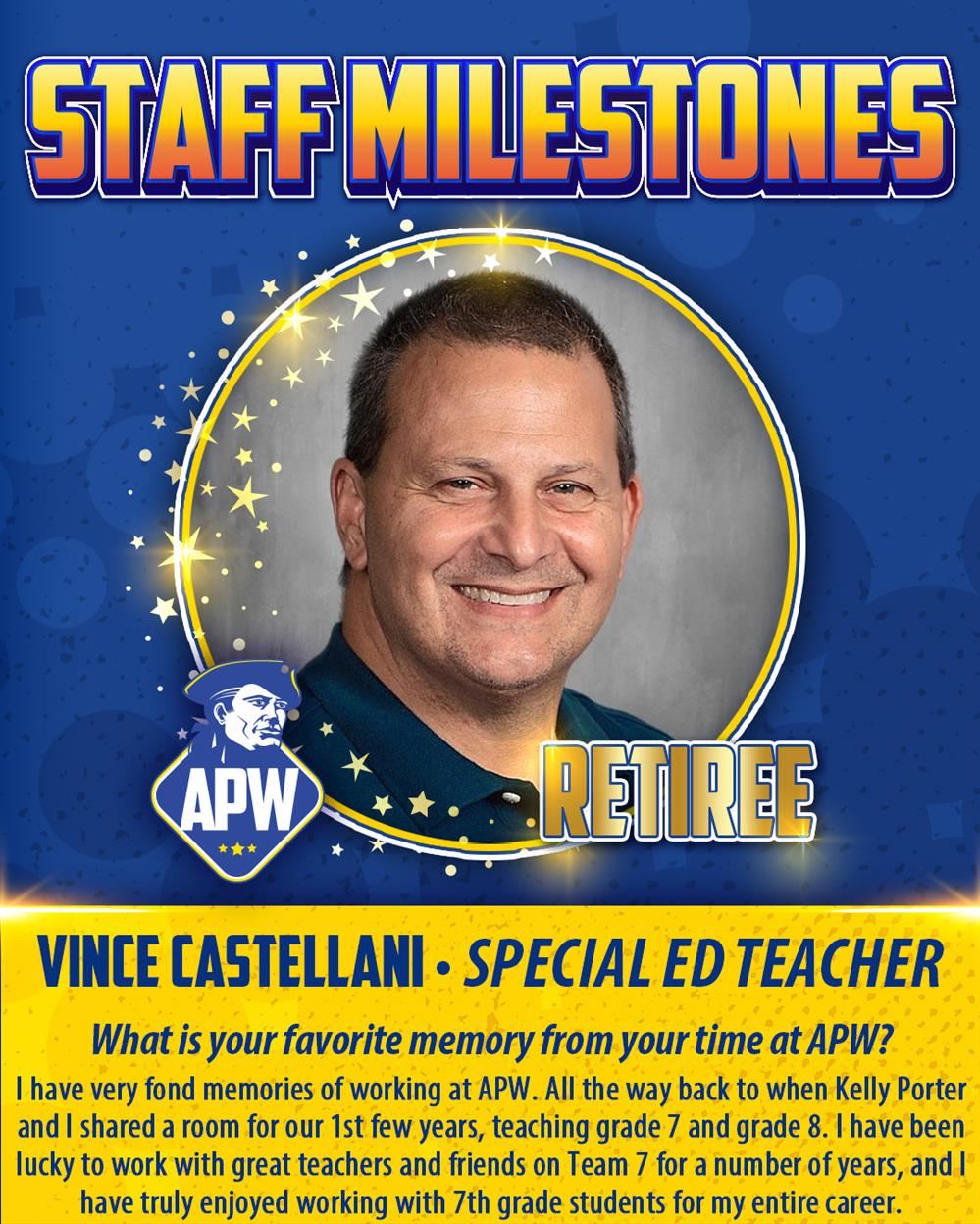 2024 Retiree Vince Castellani