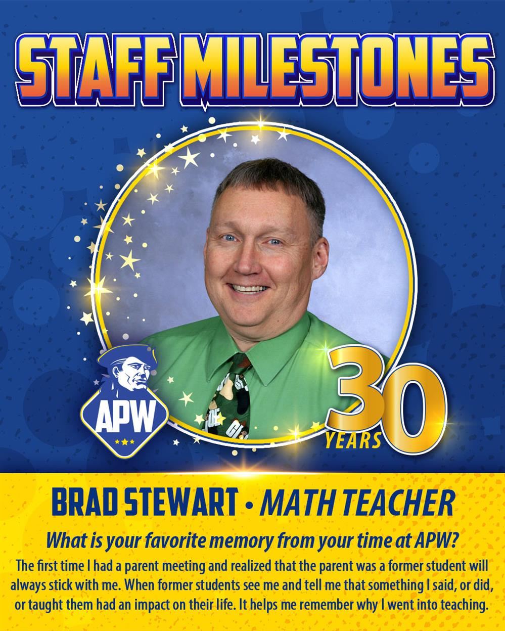  Photo of math teacher, Brad Stewart