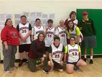 special Olympics basketball team photo