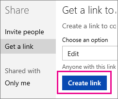 Create a View and Edit link