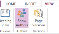 Show Authors command