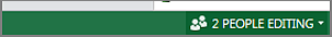 indicator showing how many are collaborating on a spreadsheet