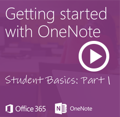 Click here to access video: Getting started with OneNote 