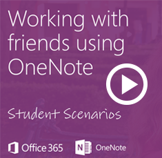 Click here to access video: Working with friends using OneNote 