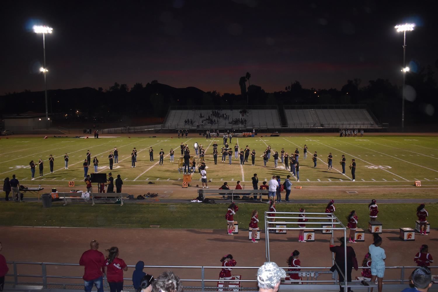 "Performing the Star Spangled Banner at a football game. Go Trojans! "