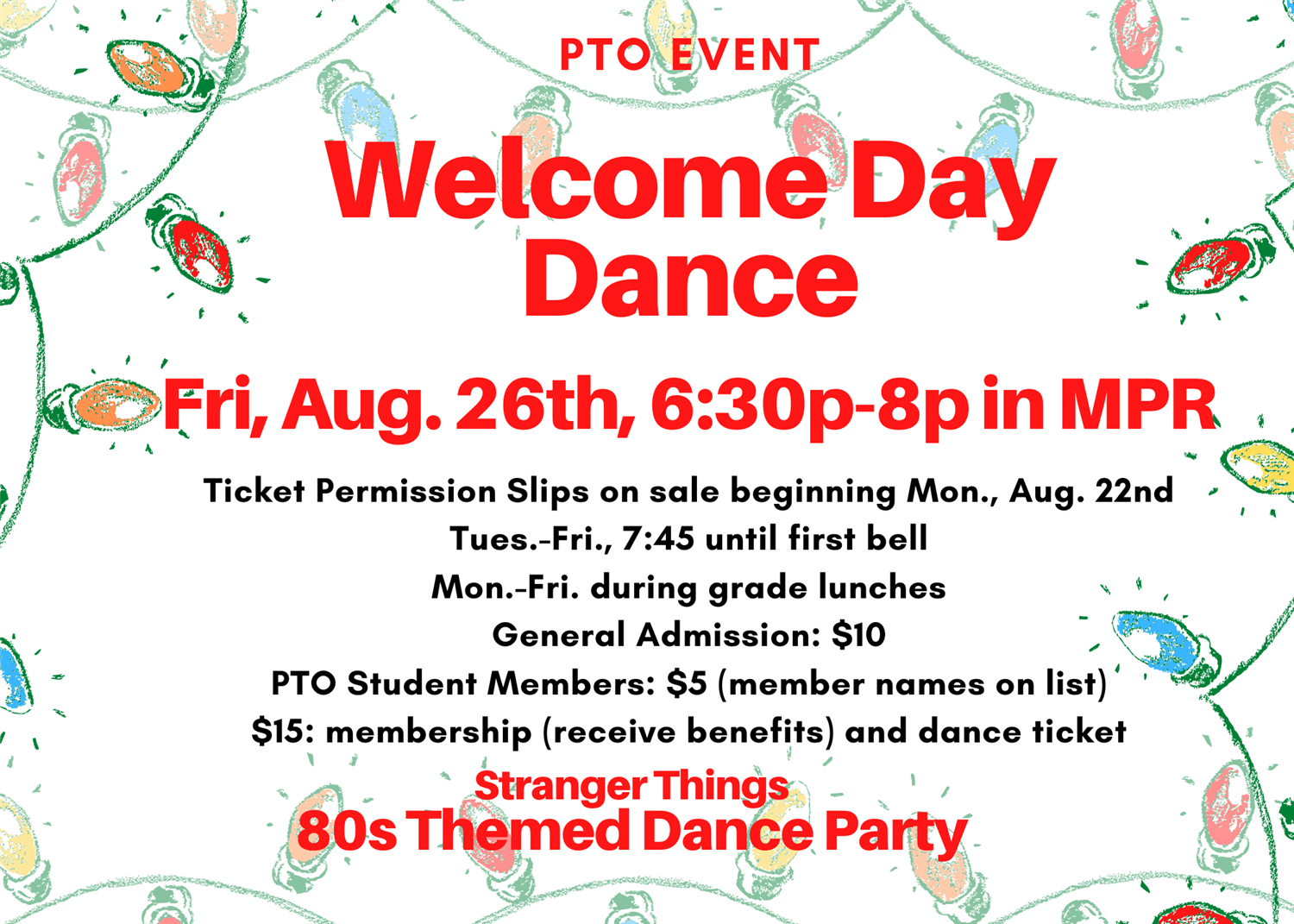 Welcome Day Dance Flyer