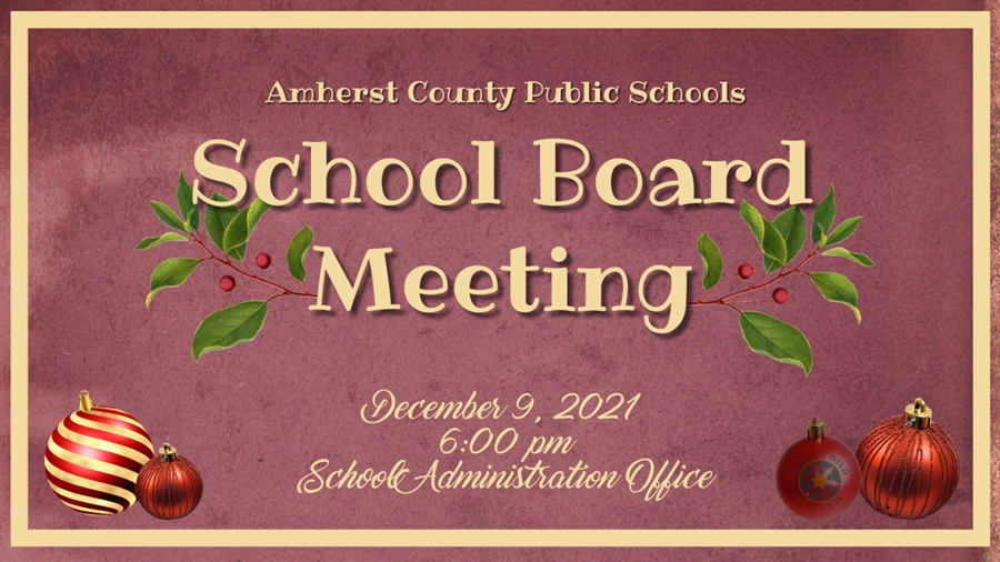 This is the image for the news article titled Regular School Board Meeting 12.9.21
