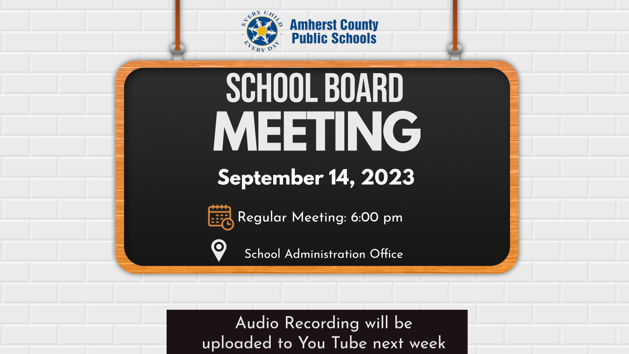 This is the image for the news article titled Update-Regular School Board Meeting 9.14.23