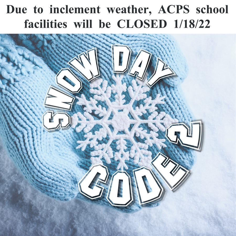 This is the image for the news article titled ACPS Weather Alert 1.18.22