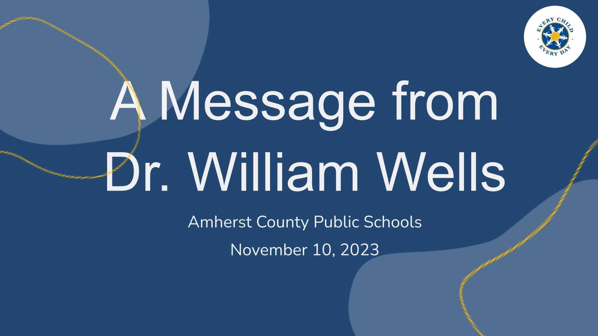 This is the image for the news article titled A Message from Dr. Wells-First Nine Weeks Update