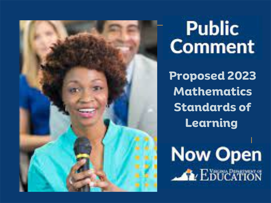 This is the image for the news article titled In-Person Public Hearings on the Proposed 2023 Mathematics Standards of Learning