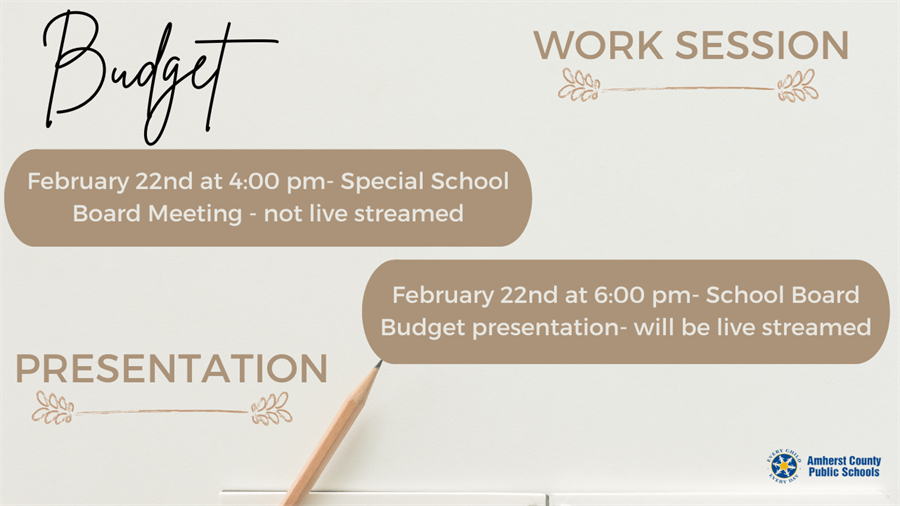 This is the image for the news article titled Special School Board Meetings 2.22.24 @ 4:00 pm & 6:00 pm