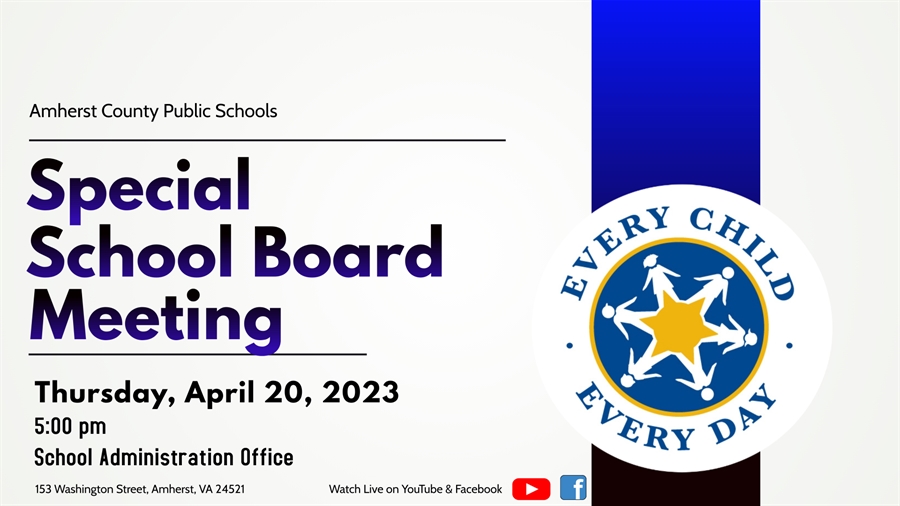 This is the image for the news article titled Special School Board Meeting 4.20.23