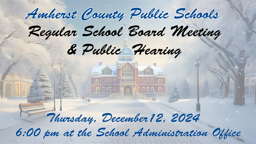 This is the image for the news article titled Regular School Board Meeting 12.12.24 & Public Hearing