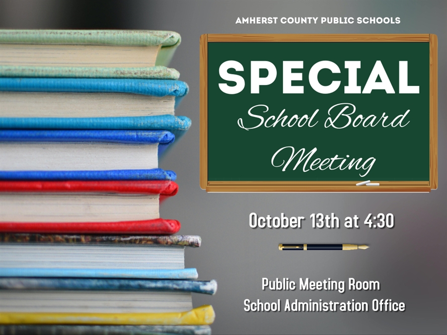 This is the image for the news article titled Special School Board Meeting 10.13.22