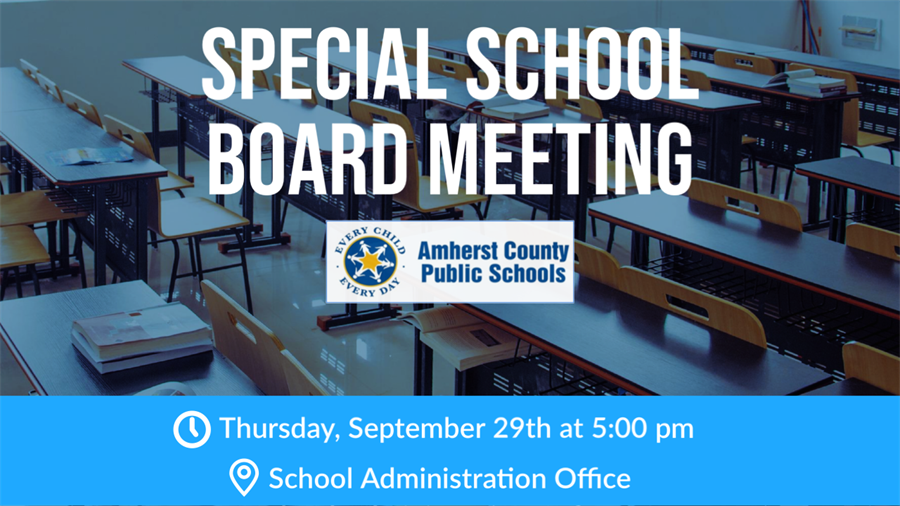 This is the image for the news article titled Special School Board Meeting 9.29.22