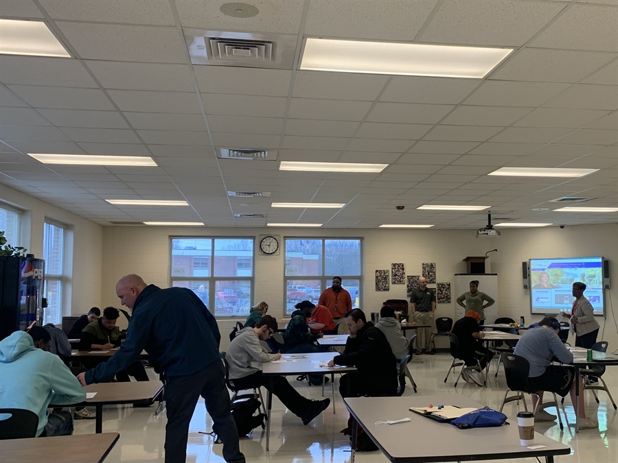 cvvc representatives meeting with students