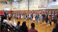 Students in grades K-2 at Northwest Elementary School in Amityville held their annual spring concert and art show from May 13-15.   thumbnail266466