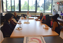 , State Sen. Monica Martinez, center, visited Amityville Memorial High School. thumbnail266891