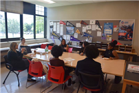 , State Sen. Monica Martinez, center, visited Amityville Memorial High School. thumbnail266892