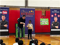 Students at Northwest Elementary School with Brian Richards from Academic Entertainment.  thumbnail266273