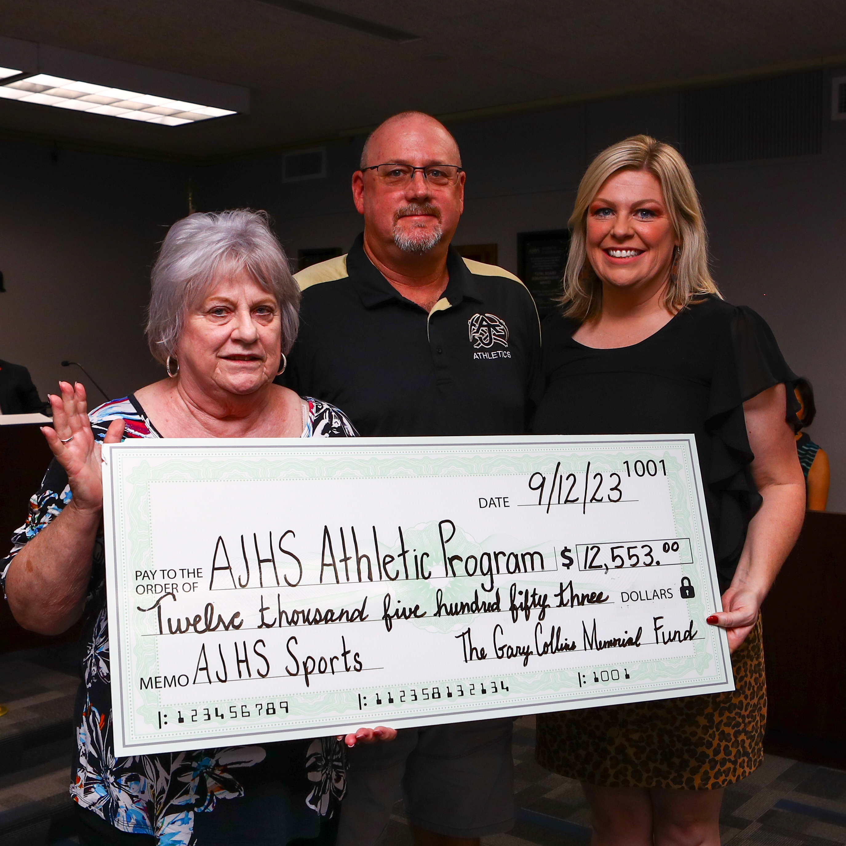 AJHS athletics awarded donation