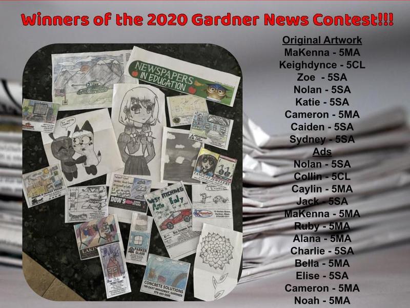 winners of the Gardner News contest