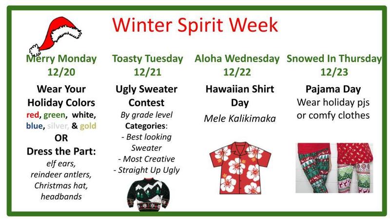 Overlook Winter Spirit Week