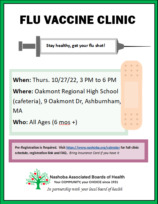 Flu Vaccine Clinic 10/27/2022