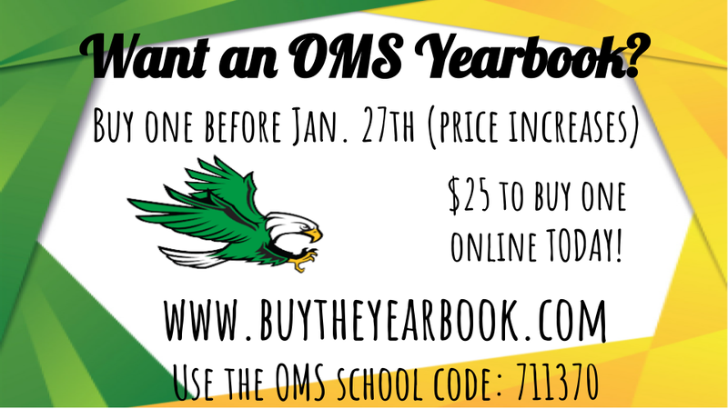 OMS Yearbook Sales 1/9/2023