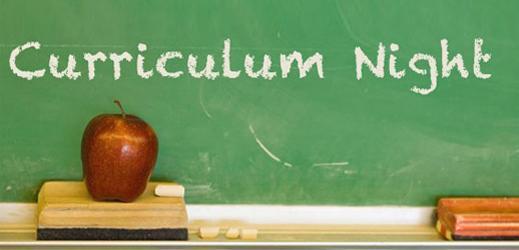 Curriculum Night 9/8/2021 at 6:30pm