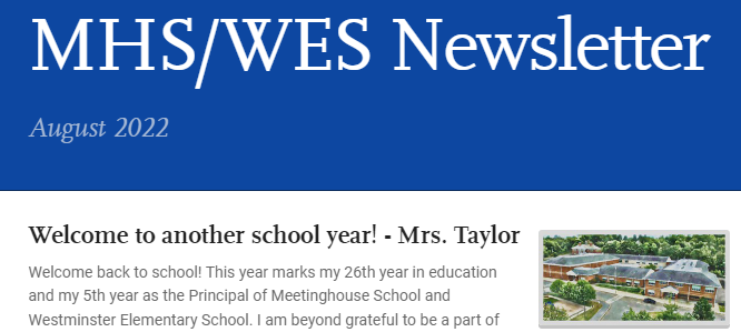 MHS/WES Newsletter Published