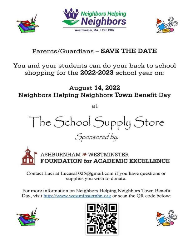 Neighbors Helping Neighbors Back to School Supplies