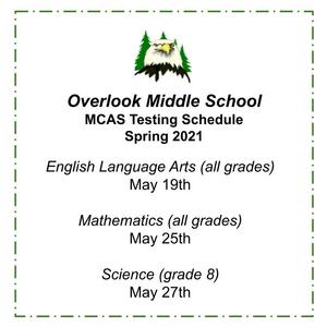 MCAS testing dates 2021