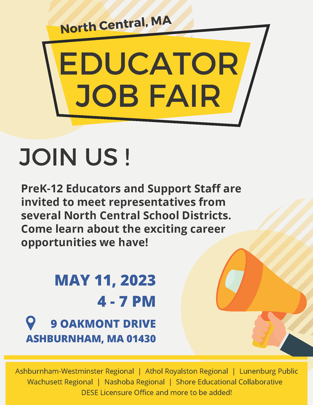 Educator Job Fair 1 WEEK AWAY! 5/11/2023