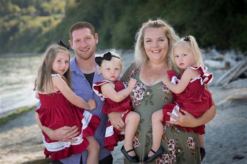 Mrs. Barrett and her family 