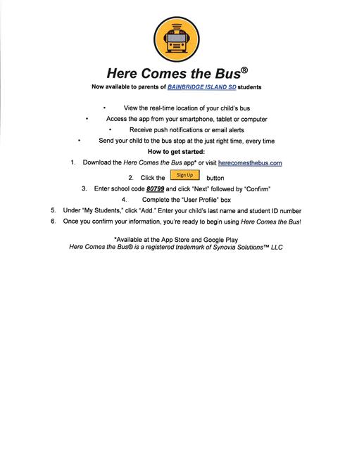 Here Comes the Bus App Instructions