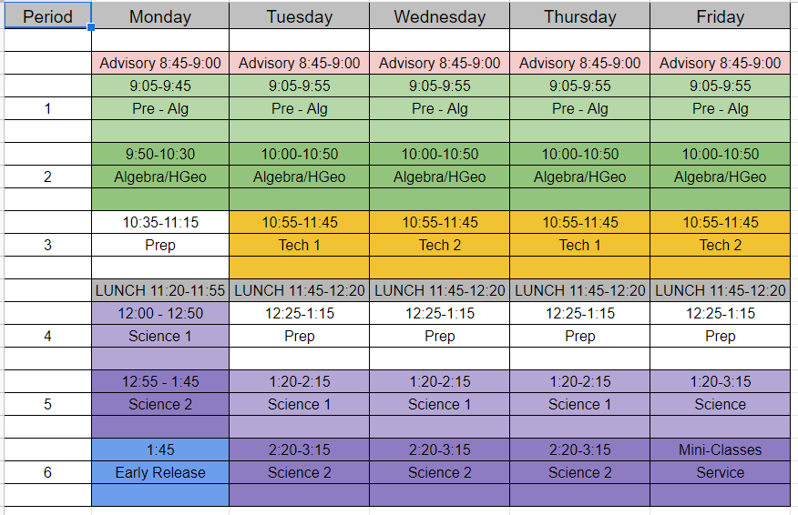 Paul's 2021-2022 Schedule