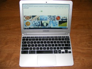 Chromebook sitting on a desk