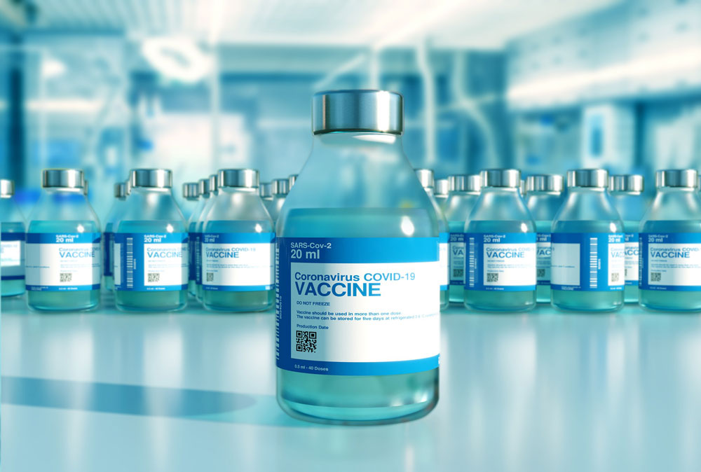 CovidVaccine glass bottles