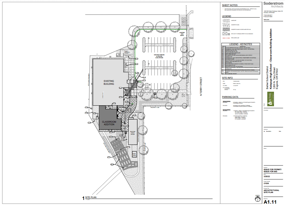 Architect rendering of KHS addition