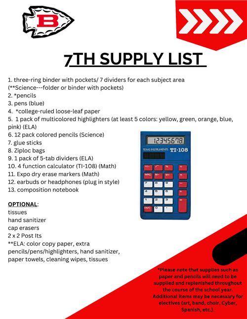 supply list