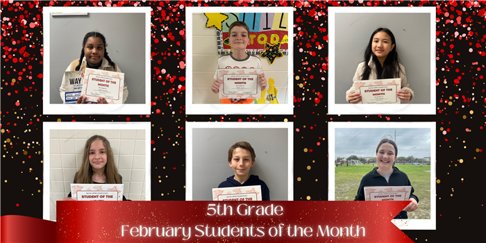 5th Grade February Students of the Month