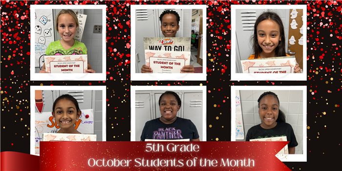 5th Grade October Students of the Month