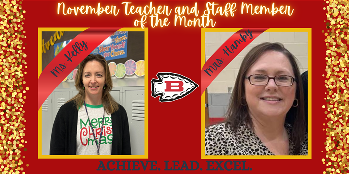 November Teacher and Staff Member of the Month