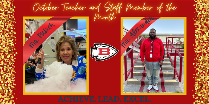 October Teacher and Staff Member of the Month