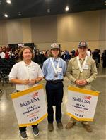 Winners Left to Right:  Elijah Legg, Kaleb Brune (3rd Place; Diesel Equipment Technology), Daniel Deshamp