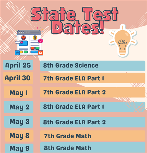  State Test Dates